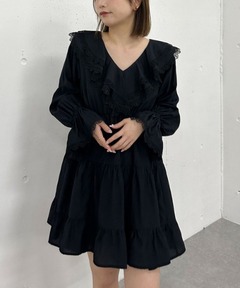 セール】GATHER RIBBON MINI ドレス（ワンピース）｜MOUSSY（マウジー
