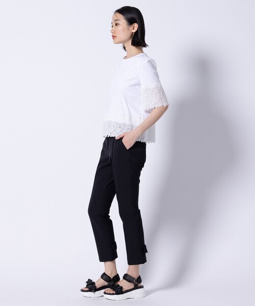 TOCCA（トッカ）の「FLOWER PATTERN LACE トップス（Tシャツ/カットソー・レディース・アイボリー系/ネイビー系・SMALL/MEDIUM）」の17枚目の写真