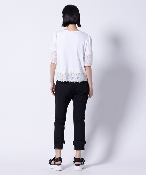 TOCCA（トッカ）の「FLOWER PATTERN LACE トップス（Tシャツ/カットソー・レディース・アイボリー系/ネイビー系・SMALL/MEDIUM）」の18枚目の写真