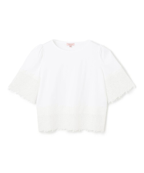 TOCCA（トッカ）の「FLOWER PATTERN LACE トップス（Tシャツ/カットソー・レディース・アイボリー系/ネイビー系・SMALL/MEDIUM）」の6枚目の写真