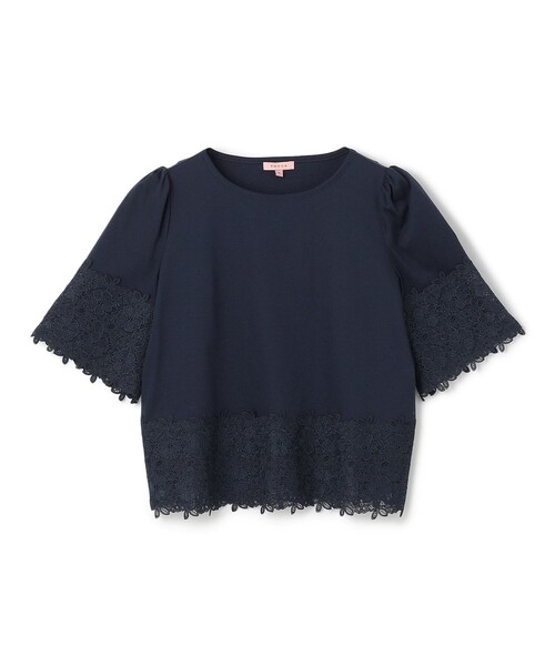 TOCCA（トッカ）の「FLOWER PATTERN LACE トップス（Tシャツ/カットソー・レディース・アイボリー系/ネイビー系・SMALL/MEDIUM）」の7枚目の写真