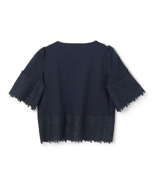 TOCCA（トッカ）の「FLOWER PATTERN LACE トップス（Tシャツ/カットソー・レディース・アイボリー系/ネイビー系・SMALL/MEDIUM）」の8枚目の写真