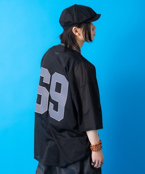 a.p.o.v.(エーピーオービー)の「a.p.o.v. フェルトロゴ&ナンバリングメッシュベースボールシャツ(シャツ/ブラウス・メンズ・ブラック/グリーン/ブラウン/ホワイト・ONESIZE)」の9枚目の写真