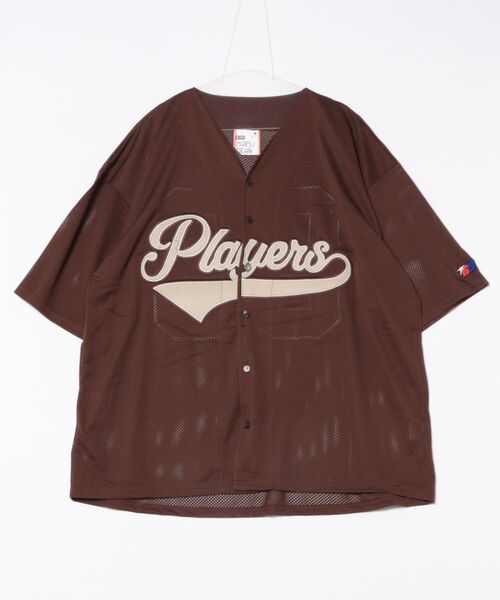 a.p.o.v.(エーピーオービー)の「a.p.o.v. フェルトロゴ&ナンバリングメッシュベースボールシャツ(シャツ/ブラウス・メンズ・ブラック/グリーン/ブラウン/ホワイト・ONESIZE)」の14枚目の写真