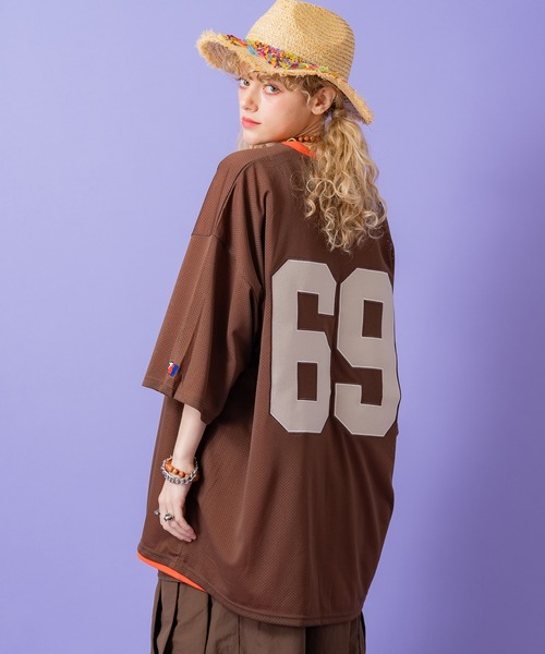a.p.o.v.(エーピーオービー)の「a.p.o.v. フェルトロゴ&ナンバリングメッシュベースボールシャツ(シャツ/ブラウス・メンズ・ブラック/グリーン/ブラウン/ホワイト・ONESIZE)」の12枚目の写真