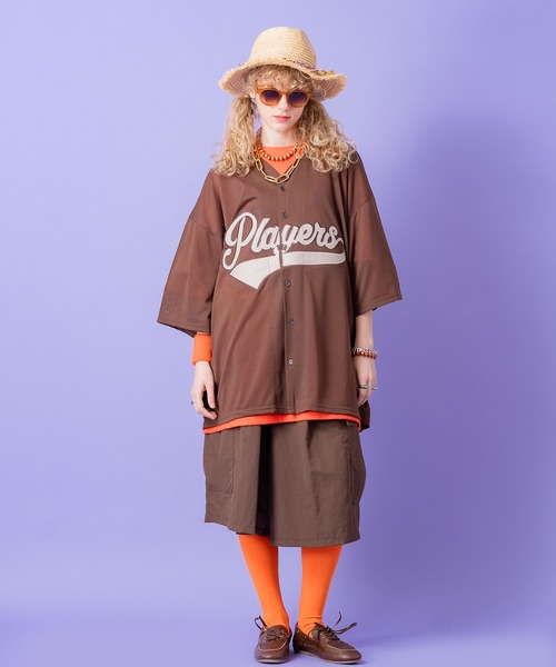 a.p.o.v.(エーピーオービー)の「a.p.o.v. フェルトロゴ&ナンバリングメッシュベースボールシャツ(シャツ/ブラウス・メンズ・ブラック/グリーン/ブラウン/ホワイト・ONESIZE)」の13枚目の写真