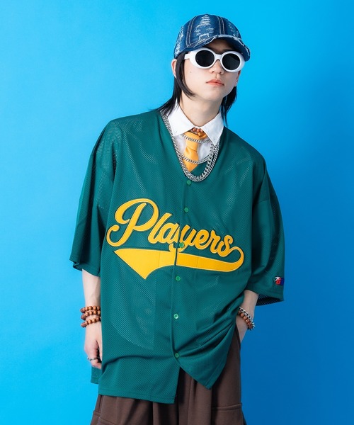 a.p.o.v.(エーピーオービー)の「a.p.o.v. フェルトロゴ&ナンバリングメッシュベースボールシャツ(シャツ/ブラウス・メンズ・ブラック/グリーン/ブラウン/ホワイト・ONESIZE)」の15枚目の写真