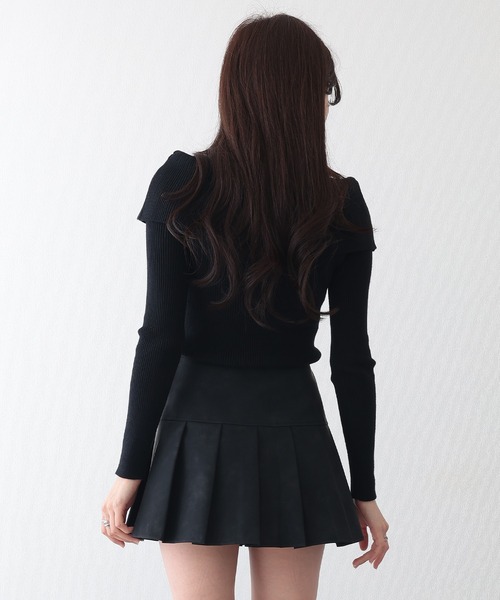 Lace Ladies(レースレディース)の「レザー調 ベルト付き ボックス プリーツ ミニ スカート(スカート・レディース・グレー/ブラウン/ブラック・S/M/L/XL)」の10枚目の写真