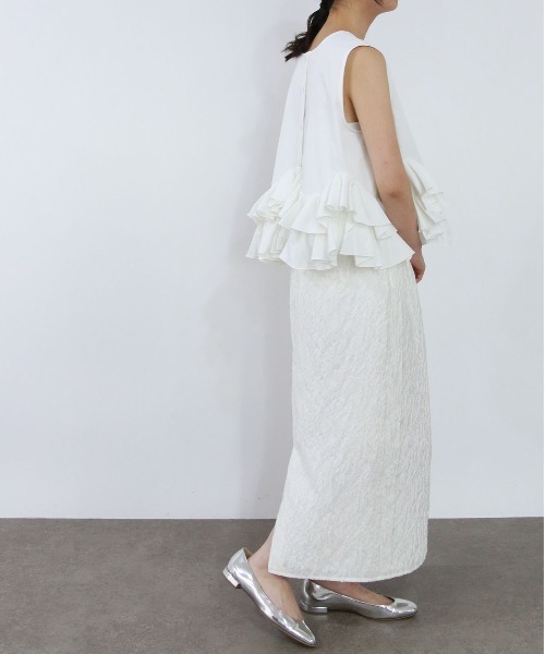 フローティングジャガード Iラインスカート（スカート）｜Marilyn Moon  