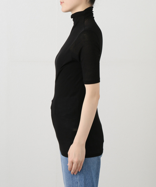 plage（プラージュ）の「Rib Sheer半袖タートル（Tシャツ/カットソー・レディース・ブラック/ホワイト・FREE）」の17枚目の写真