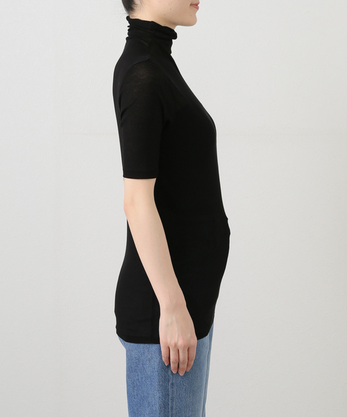 plage（プラージュ）の「Rib Sheer半袖タートル（Tシャツ/カットソー・レディース・ブラック/ホワイト・FREE）」の19枚目の写真