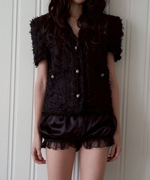 leune（ルネ）の「フリンジVネック半袖ジャケット（その他トップス）」