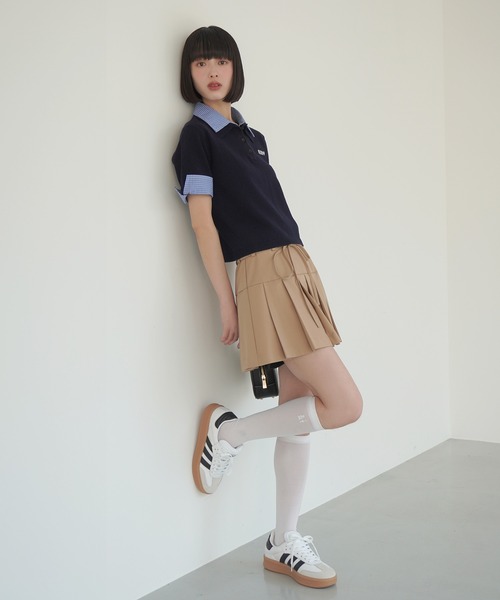EIMY ISTOIRE(エイミーイストワール)の「タックミニスカート(スカート・レディース・ベージュ/ネイビー/グレー・S/M)」の18枚目の写真