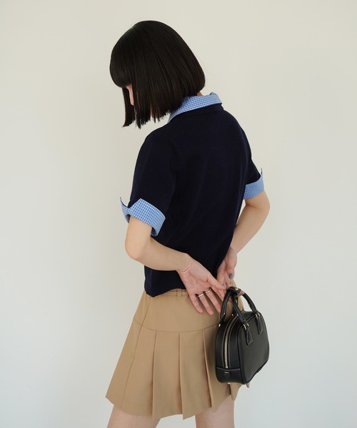 EIMY ISTOIRE(エイミーイストワール)の「タックミニスカート(スカート・レディース・ベージュ/ネイビー/グレー・S/M)」の17枚目の写真