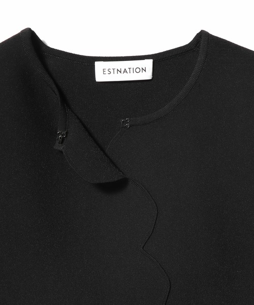 ESTNATION（エストネーション）の「ESTNATION / スカラ ニットボレロ（カーディガン/ボレロ・レディース・オフホワイト/ブルー/ブラック・FREE）」の9枚目の写真