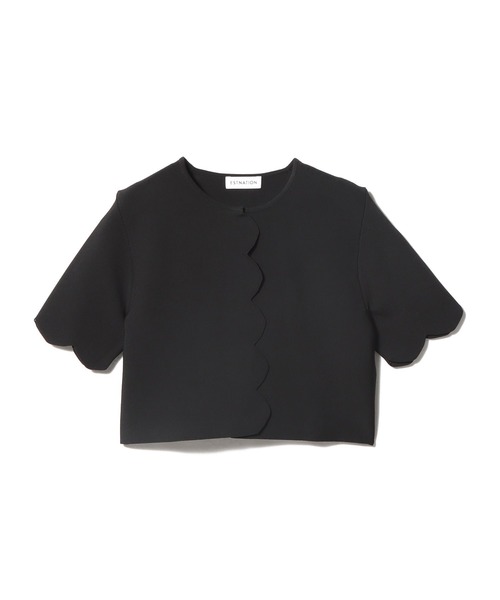 ESTNATION（エストネーション）の「ESTNATION / スカラ ニットボレロ（カーディガン/ボレロ・レディース・オフホワイト/ブルー/ブラック・FREE）」の6枚目の写真