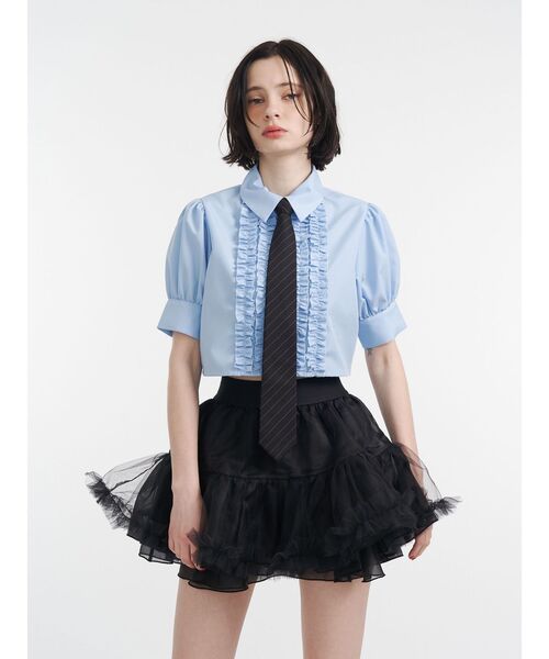 jouetie(ジュエティ)の「スライダーネクタイ(ネクタイ・レディース・グレー/ブラック・FREE)」の5枚目の写真