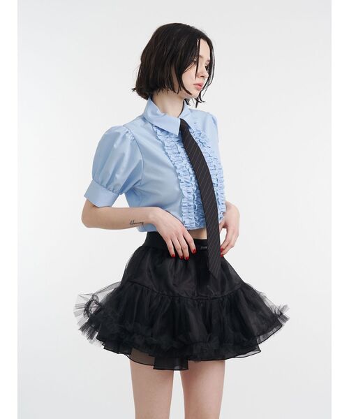 jouetie(ジュエティ)の「スライダーネクタイ(ネクタイ・レディース・グレー/ブラック・FREE)」の6枚目の写真