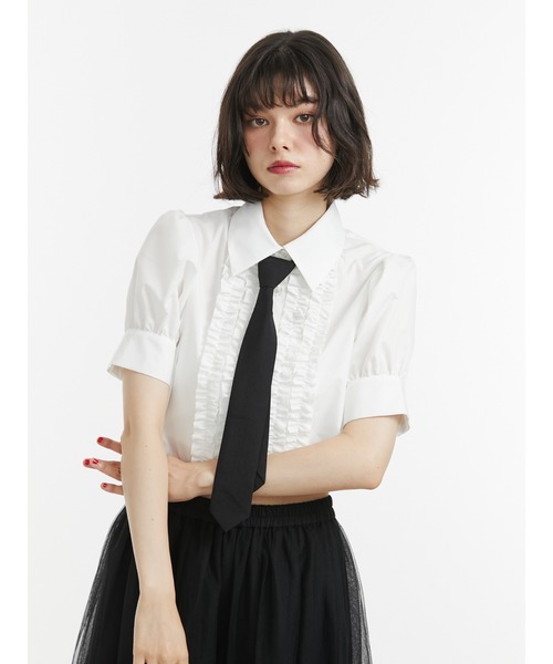 jouetie(ジュエティ)の「スライダーネクタイ(ネクタイ・レディース・グレー/ブラック・FREE)」の3枚目の写真