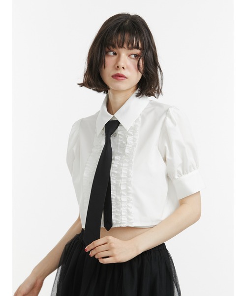 jouetie(ジュエティ)の「スライダーネクタイ(ネクタイ・レディース・グレー/ブラック・FREE)」の4枚目の写真