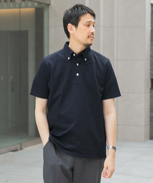 セール】『吸水速乾』LIFE STYLE TAILOR ボタンダウン半袖プル