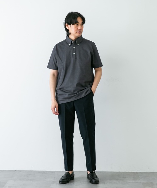 セール】『吸水速乾』LIFE STYLE TAILOR ボタンダウン半袖プル