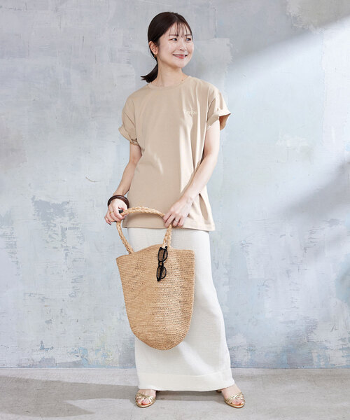 SLOBE IENA(スローブイエナ)の「《WEB限定/追加2》Treize 13 Tシャツ(Tシャツ/カットソー・レディース・ベージュ/ネイビー/ホワイト・FREE)」の12枚目の写真