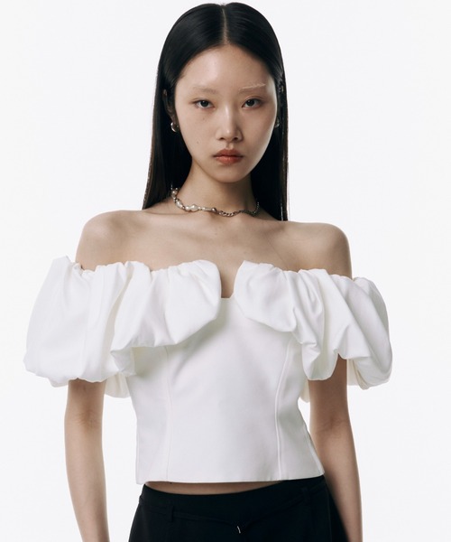 BALLON SLEEVE TOP/バルーンスリーブトップ（Tシャツ/カットソー