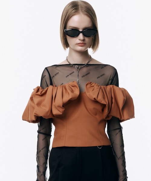 激安価格の BALLON SLEEVE TOP/バルーンスリーブトップ（Tシャツ/カットソー トップス