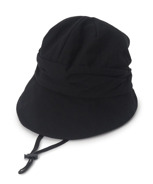 SHOO・LA・RUE(シューラルー)の「【UVカット】顔周りすっぽりキャスケット【サイズ調整/あご紐付き】(キャスケット・レディース・グレー/ブラック/ブラウン系/ライトベージュ/ベージュ・00)」の2枚目の写真