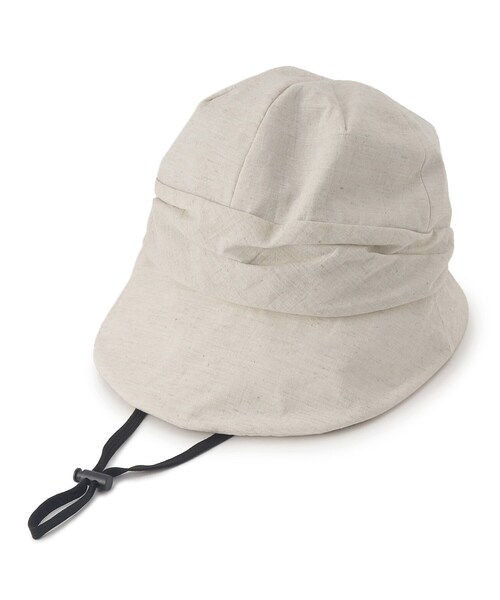 SHOO・LA・RUE(シューラルー)の「【UVカット】顔周りすっぽりキャスケット【サイズ調整/あご紐付き】(キャスケット・レディース・グレー/ブラック/ブラウン系/ライトベージュ/ベージュ・00)」の6枚目の写真