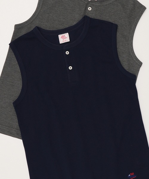 JEMORGAN（ジェーイーモーガン）の「【JEMORGAN / ジェーイーモーガン】カノコヘンリーネックノースリーブ（タンクトップ・レディース・イエロー/ネイビー/ホワイト/グリーン系/チャコール/レッド系/ブラック・FREE）」の12枚目の写真