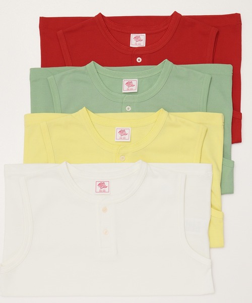 JEMORGAN（ジェーイーモーガン）の「【JEMORGAN / ジェーイーモーガン】カノコヘンリーネックノースリーブ（タンクトップ・レディース・イエロー/ネイビー/ホワイト/グリーン系/チャコール/レッド系/ブラック・FREE）」の11枚目の写真