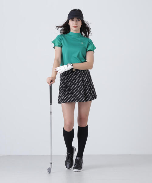 セントアンドリュース リンクスグリーンジャガードフレアースカート ラメ糸 S St ANDREWS（セントアンドリュース）の「【St ANDREWS】シグネチャー柄