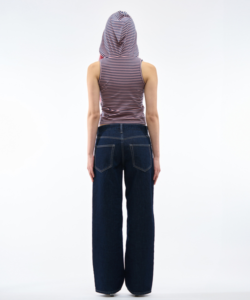 Oriens JOURNAL STANDARD（オリエンス ジャーナルスタンダード）の「《追加》ボーダーフーディー タンクトップ（タンクトップ・レディース・ブラック/ピンク・FREE）」の8枚目の写真