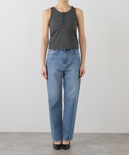 Oriens JOURNAL STANDARD（オリエンス ジャーナルスタンダード）の「《追加》ボーダーフーディー タンクトップ（タンクトップ・レディース・ブラック/ピンク・FREE）」の10枚目の写真