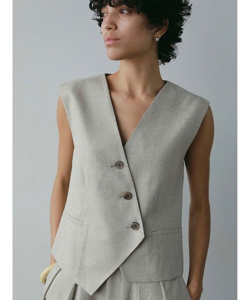 【関税なし】HOBBS ホッブス alessia リネン ベスト リネンライクベストトップス（ベスト）｜HER.（ハー）の