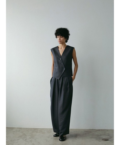 【関税なし】HOBBS ホッブス alessia リネン ベスト Amazon | [Avenue2Z] シースルーブロッサムレース ワンボタン