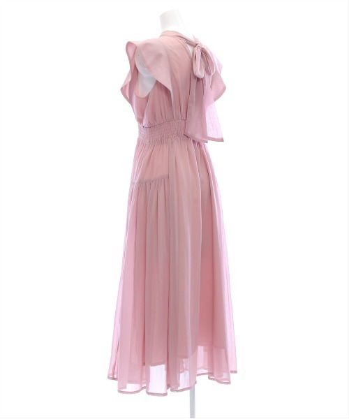 CLEAR BASIC（クリアベーシック）の「【低身長サイズ有】ウエストシャーリングバックリボンノースリーブワンピース[大人 フェミニン]（ワンピース・レディース・ピンク/ブラック/ブルーグレー・F/XS）」の13枚目の写真