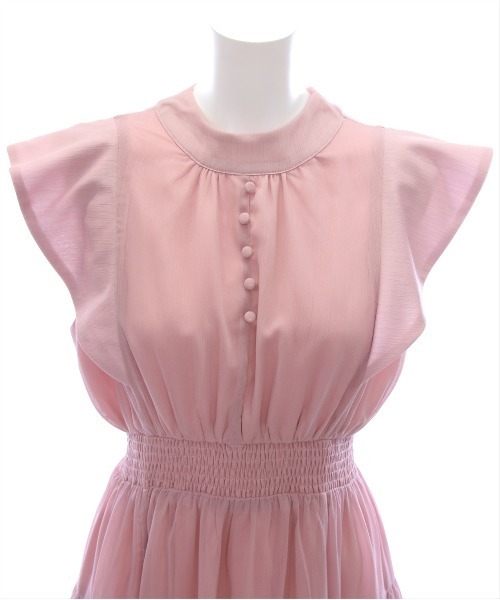 CLEAR BASIC（クリアベーシック）の「【低身長サイズ有】ウエストシャーリングバックリボンノースリーブワンピース[大人 フェミニン]（ワンピース・レディース・ピンク/ブラック/ブルーグレー・F/XS）」の10枚目の写真