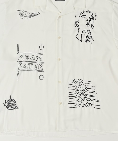 ADAM PATEK（アダムパテック）の「ADAMPATEK/mad embroidery short sleeve shirt/刺繍入りドレープ半袖シャツ(AP2515029)（シャツ/ブラウス・レディース・ホワイト/ブラック・1/2）」の16枚目の写真