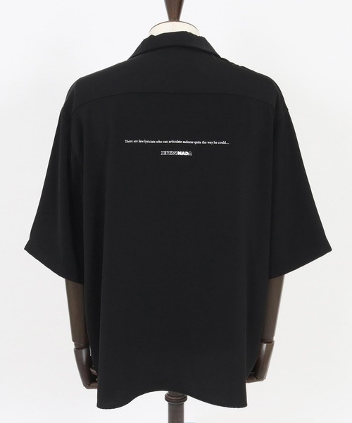 ブラウス シャツ ADAMPATEK/mad embroidery short sleeve shirt/刺繍入りドレープ半袖シャツ(AP251502 ADAMPATEK/mad embroidery short sleeve shirt/刺繍入りドレープ