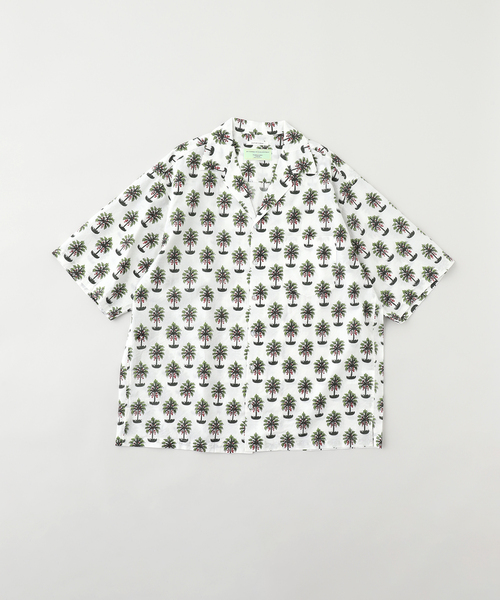 Couture d'adam（クチュールドアダム）の「COUTURE D’ADAM (クチュール ド アダム) Block Print Summerwear シャツ（シャツ/ブラウス・メンズ・チャコールグレー/ホワイト×ホワイト/イエロー系その他/ホワイト系その他/マスタード・40/42）」の3枚目の写真