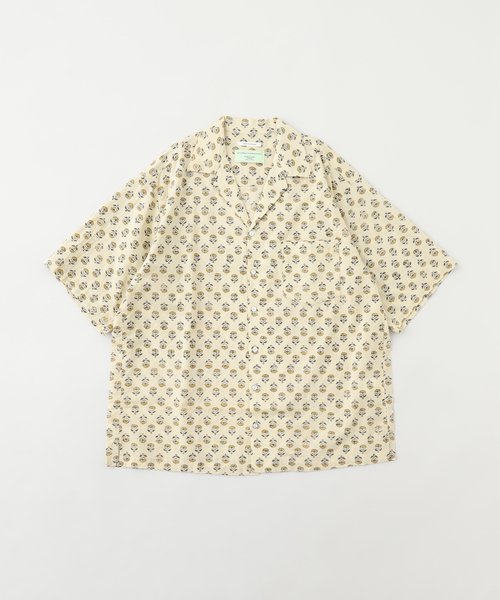 Couture d'adam（クチュールドアダム）の「COUTURE D’ADAM (クチュール ド アダム) Block Print Summerwear シャツ（シャツ/ブラウス・メンズ・チャコールグレー/ホワイト×ホワイト/イエロー系その他/ホワイト系その他/マスタード・40/42）」の5枚目の写真