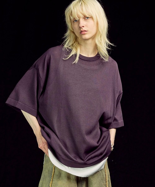 UNISEX》OUTLAST Prime-Over Crew Neck Knit T-shirt/アウト