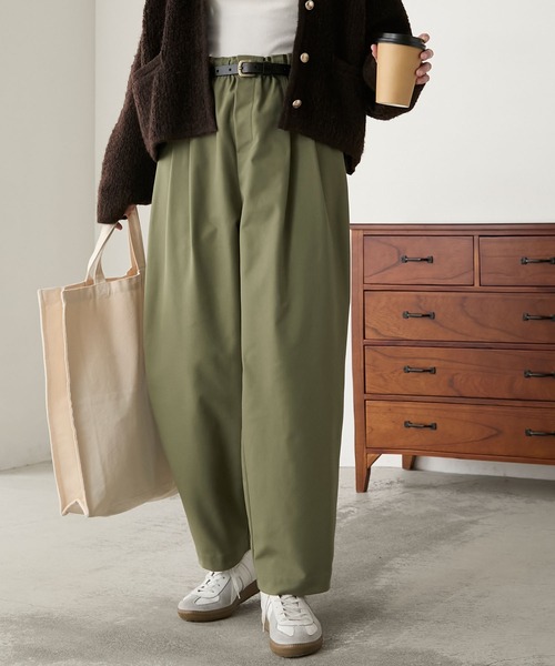 BONLECILL（ボンルシール）の「【マシンウォッシャブル/イージーケア/クイックドライ】キレイージーチノパンツ（チノパンツ・レディース・ブラック/ベージュ/カーキ・S/L/M）」の3枚目の写真