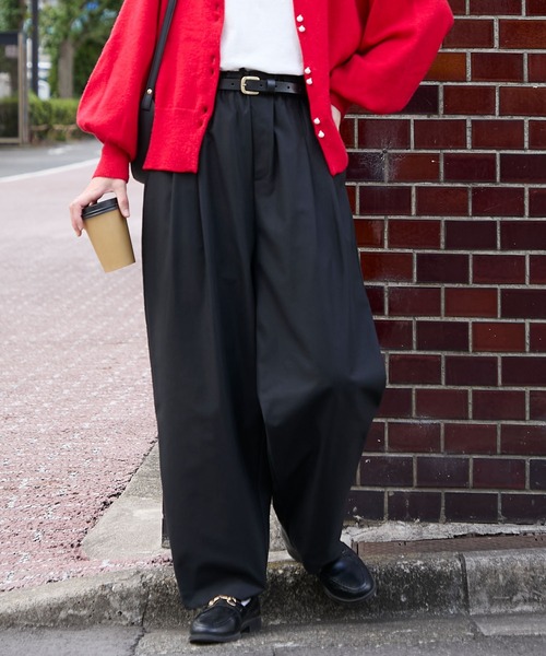 BONLECILL（ボンルシール）の「【マシンウォッシャブル/イージーケア/クイックドライ】キレイージーチノパンツ（チノパンツ・レディース・ブラック/ベージュ/カーキ・S/L/M）」の2枚目の写真