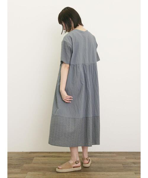 Samansa Mos2（サマンサ モスモス）の「【S/Mサイズ】オーバーレース切替ワンピース（ワンピース・レディース・グリーン/ベージュ/ブラック・M/S）」の4枚目の写真