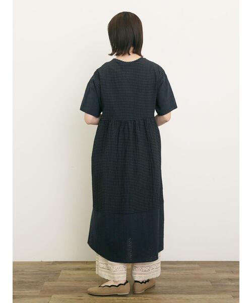 Samansa Mos2（サマンサ モスモス）の「【S/Mサイズ】オーバーレース切替ワンピース（ワンピース・レディース・グリーン/ベージュ/ブラック・M/S）」の15枚目の写真