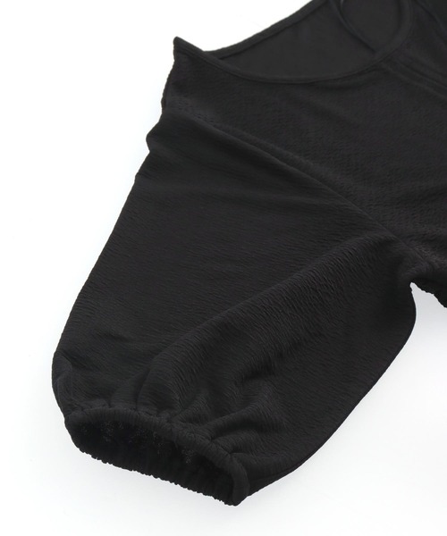 anap mimpi（アナップミンピ）の「フクレ接結カットソー ペプラムプルオーバートップス（Tシャツ/カットソー・レディース・ピンク/アイボリー/ブラック・FREE）」の19枚目の写真